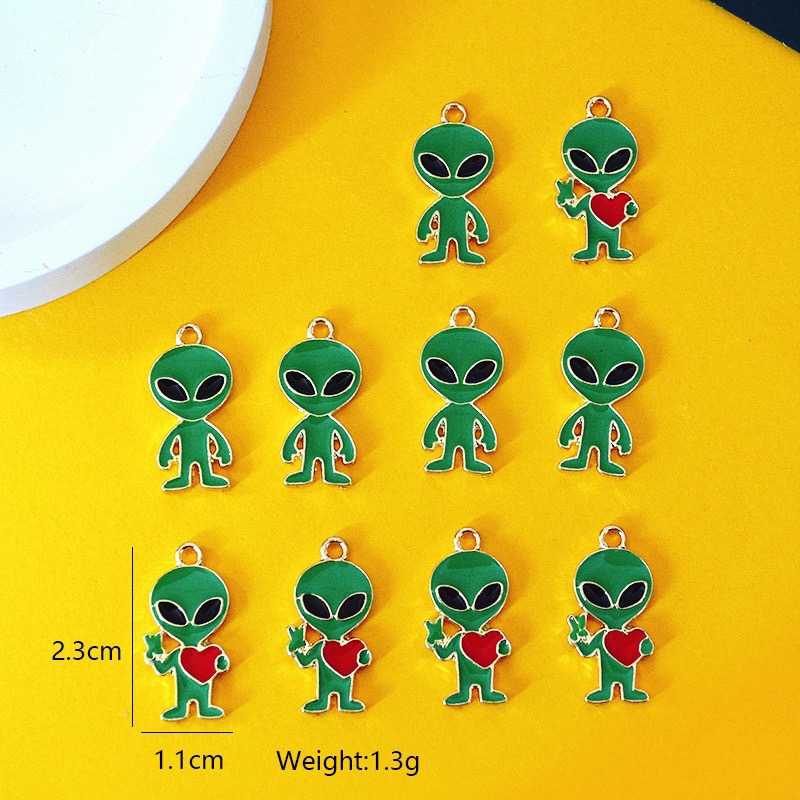 Jewelry Making Diy - 10 stuks eenvoudige alien-legering druppelolie hanger