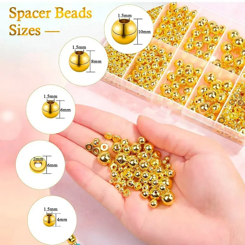 Jewelry Making Course - 1000 stks Gouden Spacer Kralen Kit