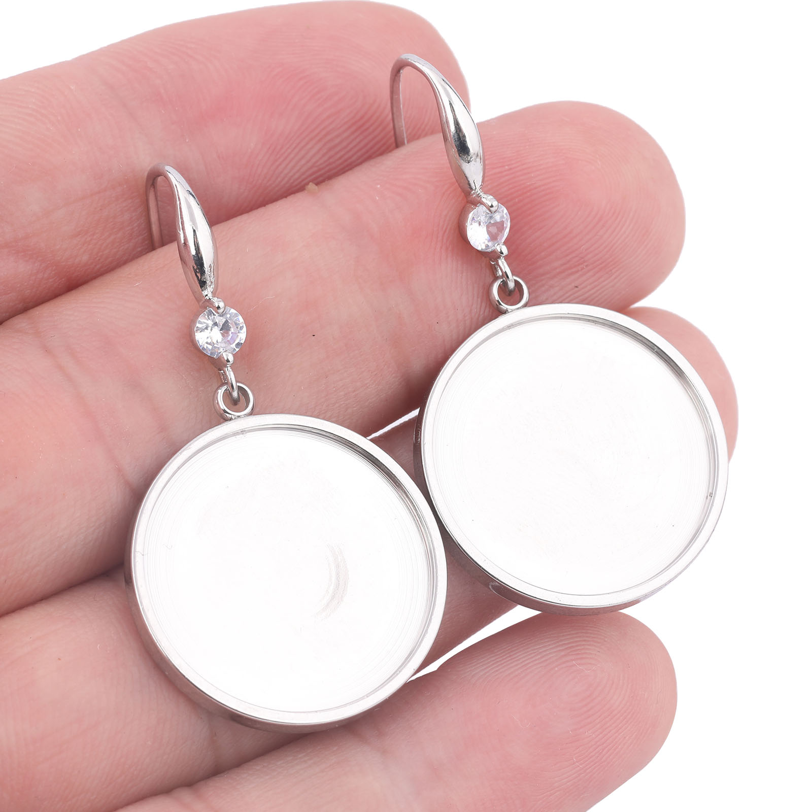 Jewelry Making Stones - 6pcs Rvs Fit 20mm Cabochon Oorbel