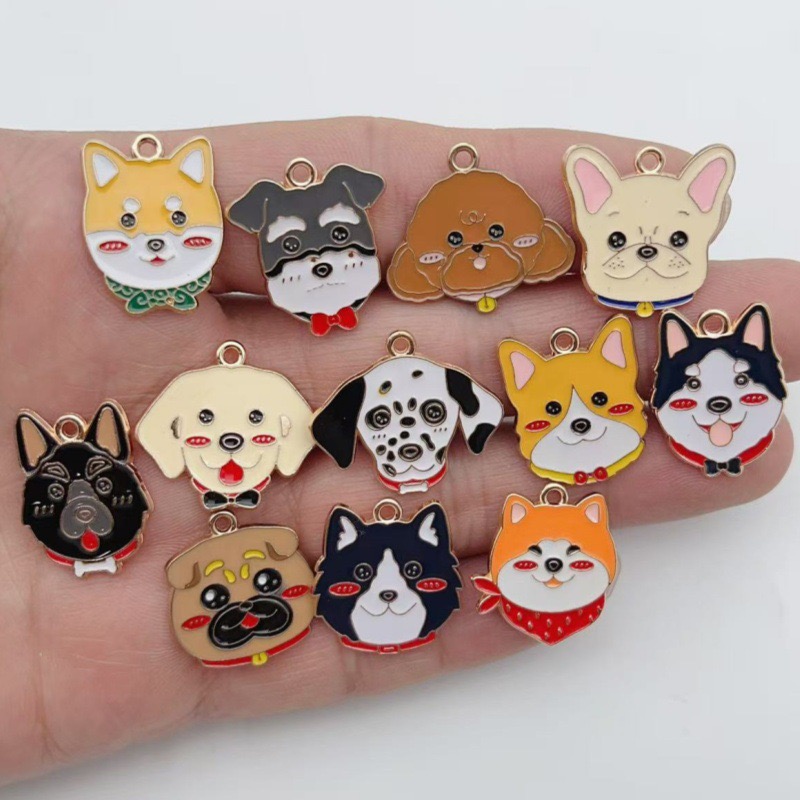 Jewelry Making Diy - 12 stuks cartoon huisdier gevlekte hond