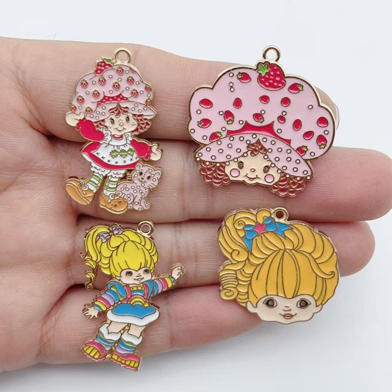 Jewelry Making Diy - 10 stuks schattig klein meisje emaille