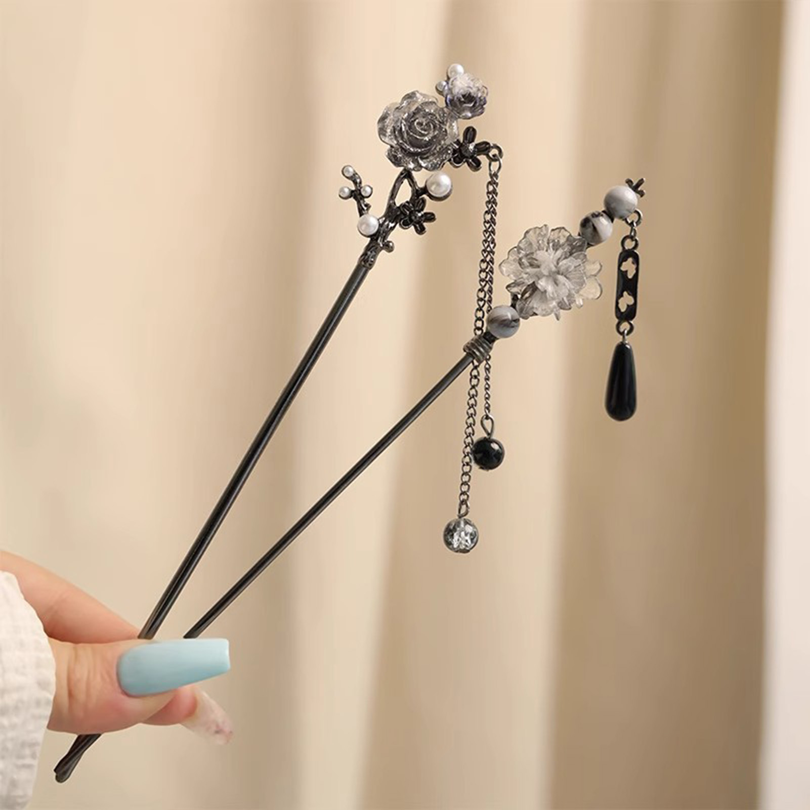 Elegante bloem haarstokjes vor - Jewelry Making Parts recensie en prijs