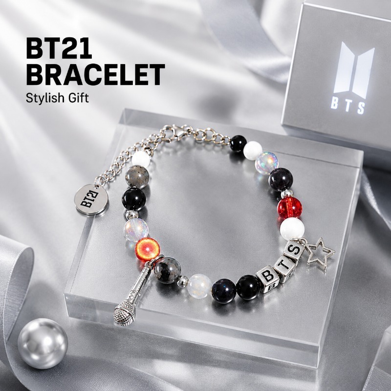BT21 Zwart Rode Kraal Armband, - Jewelry Making Parts recensie en prijs